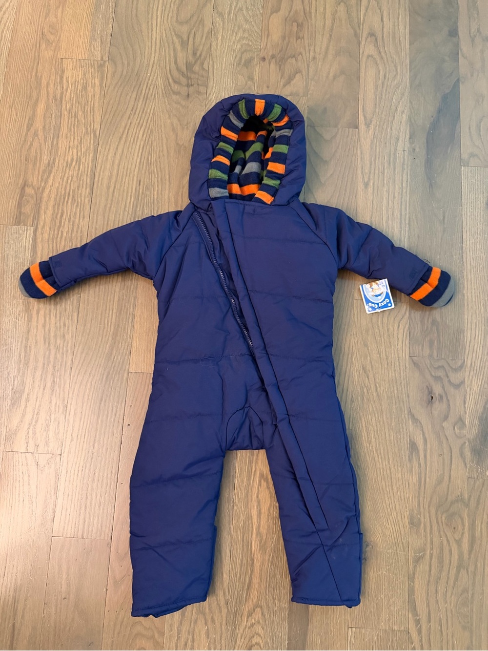 NWT Navy blue snow suit one piece sz 12-18 months